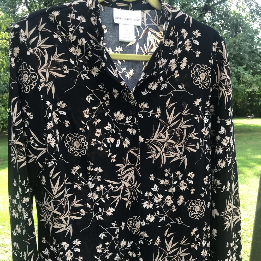 Susan Graver Black blouse
